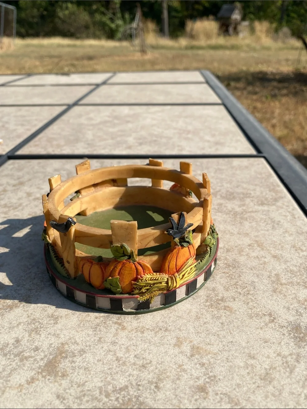Perfect Harvest Fall Decor Set Bowl Filler Pumpkin Fence Ring and Hanging Sign